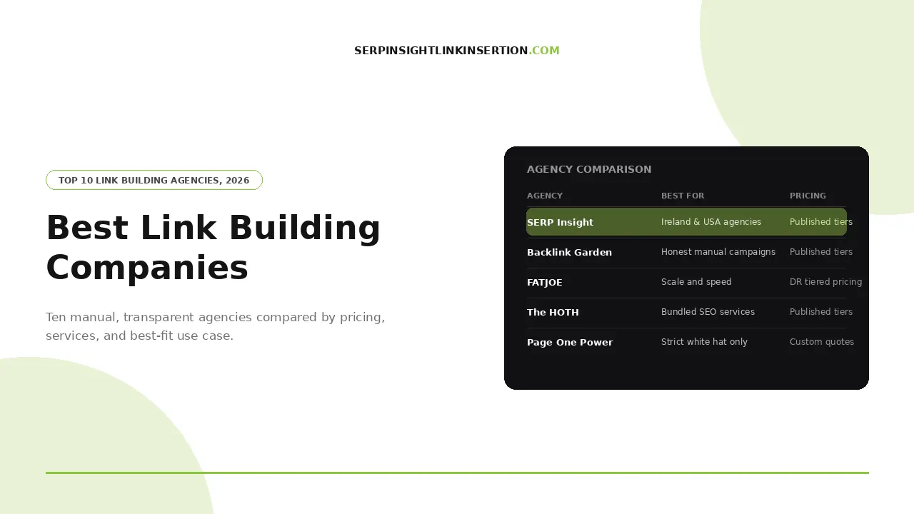 Best Link Building Companies in 2026