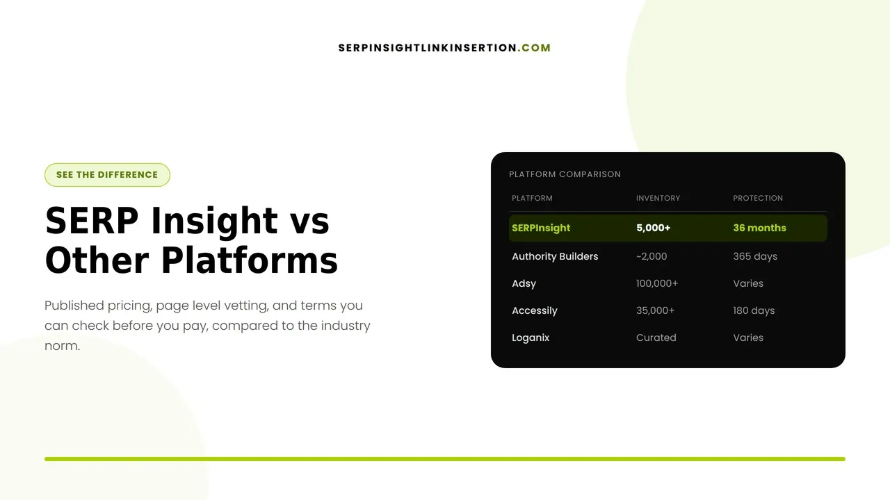 SERP Insight vs Other Platforms